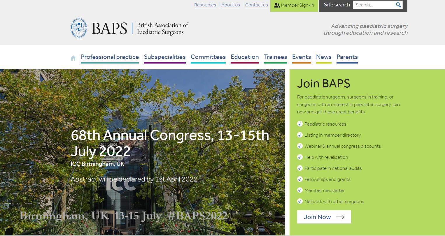 Hiệp hội bác sĩ phẫu thuật nhi khoa Anh