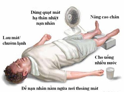 Các bước sơ cứu người bị say nắng