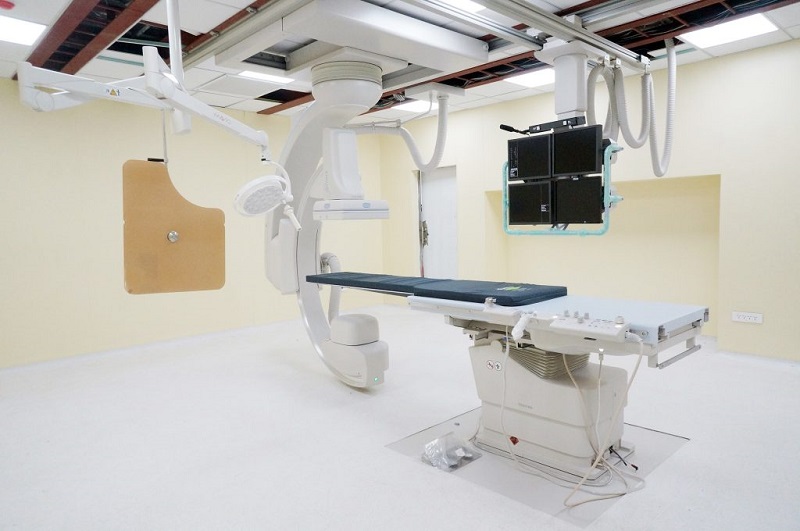 Hệ thống máy chụp mạch máu số hóa xóa nền (DSA) hiện đại tại BVXA