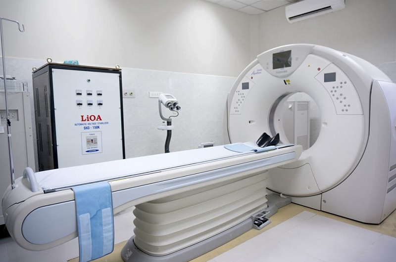Ảnh hệ thống chụp vi tính cắt lát (CT) 160 lát tại BVXA.