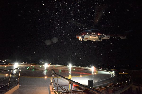 Đêm 13/6 trực thăng đã hạ cánh tại bệnh viện Quân Y 175