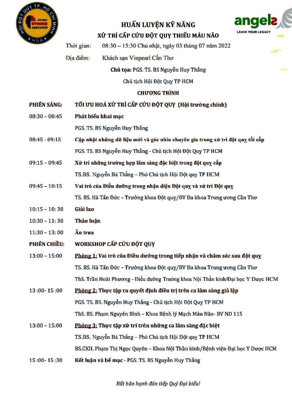 Các bài báo cáo tại Hội nghị “Huấn luyện kỹ năng xử trí cấp cứu đột quỵ thiếu máu não”