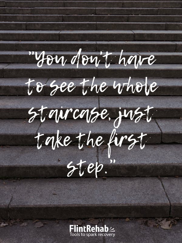 Bạn không cần phải nhìn thấy toàn bộ cầu thang, chỉ cần đi bước đầu tiên