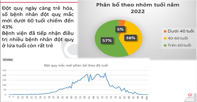 tỷ lệ đột quỵ theo nhóm tuổi năm 2022