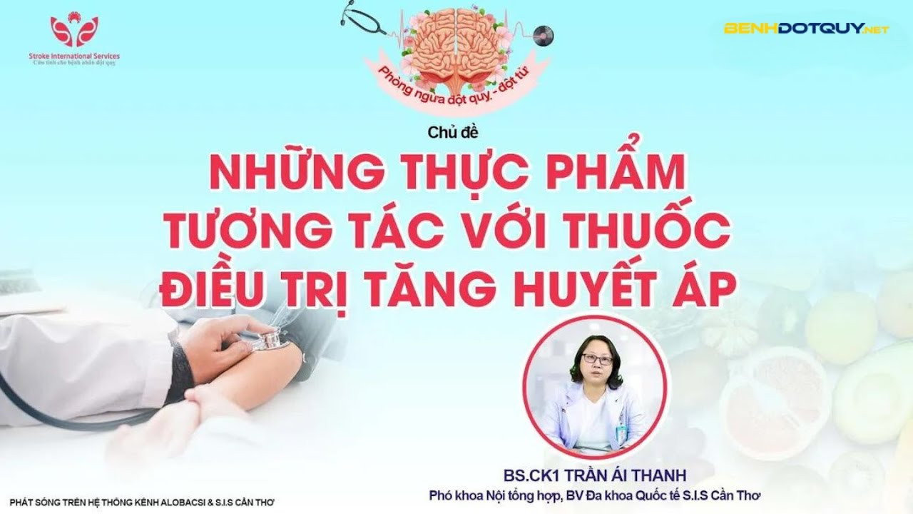 Thuốc điều trị tăng huyết áp tương tác với những loại thực phẩm nào?