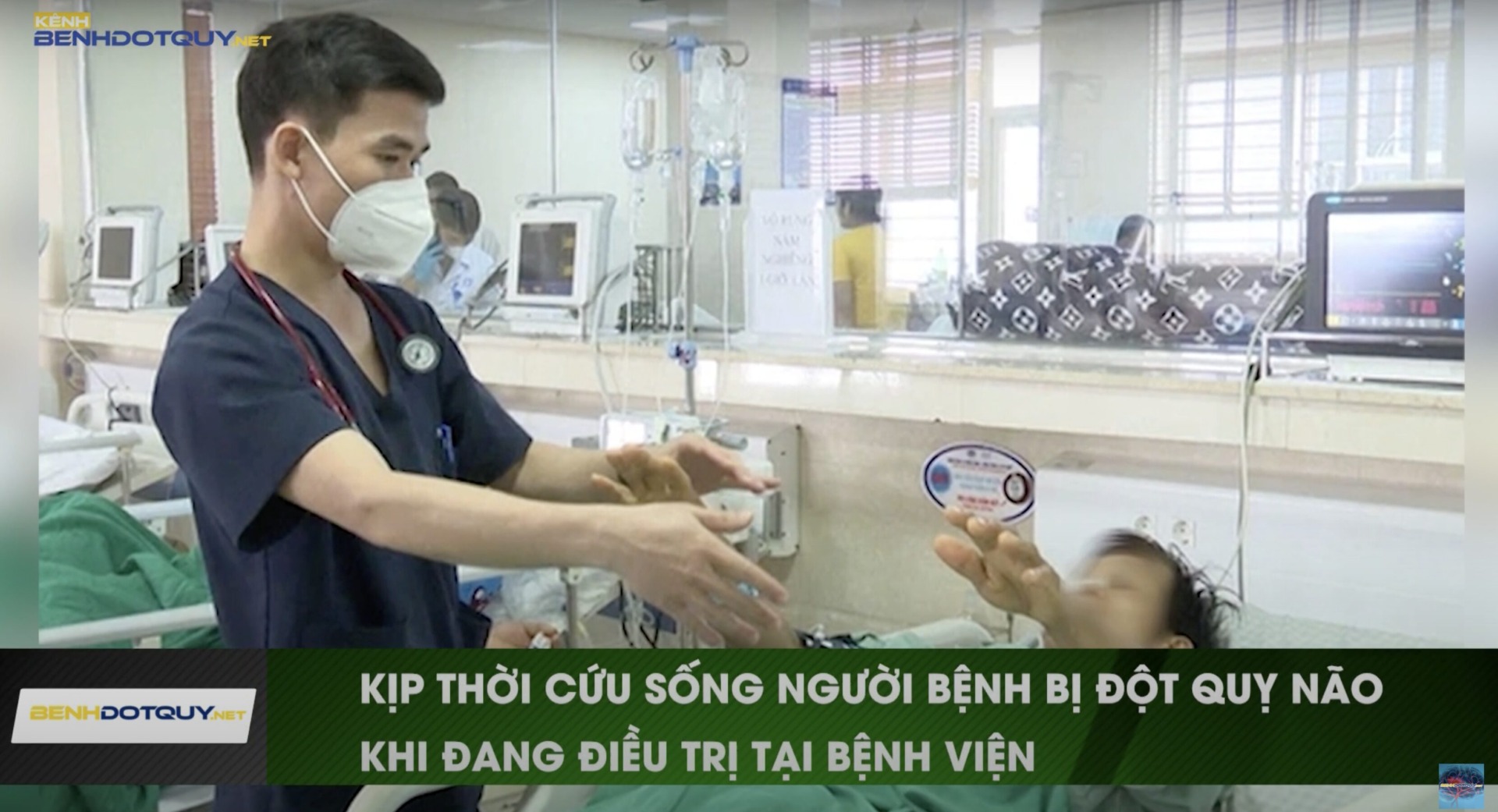 Người đàn ông đột quỵ não khi đang điều trị tại bệnh viện được kịp thời cứu sống