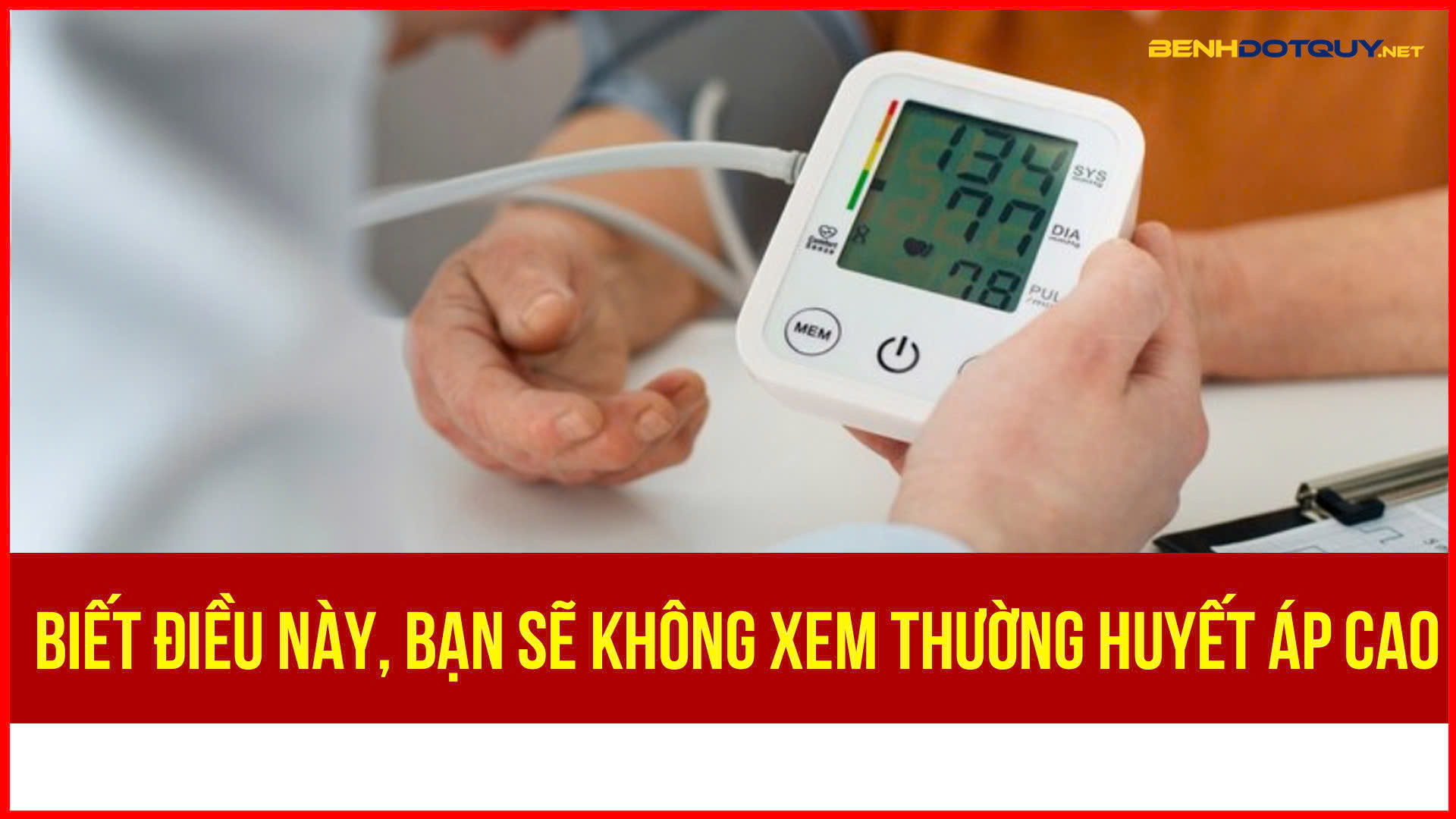 Xem thường huyết áp cao nguy hiểm ra sao?