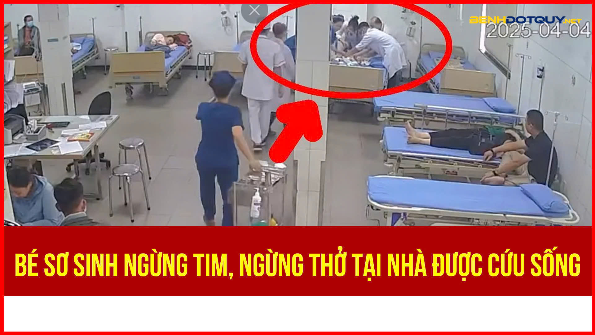 Bé sơ sinh ngừng tim, ngừng thở tại nhà, được cấp cứu thành công