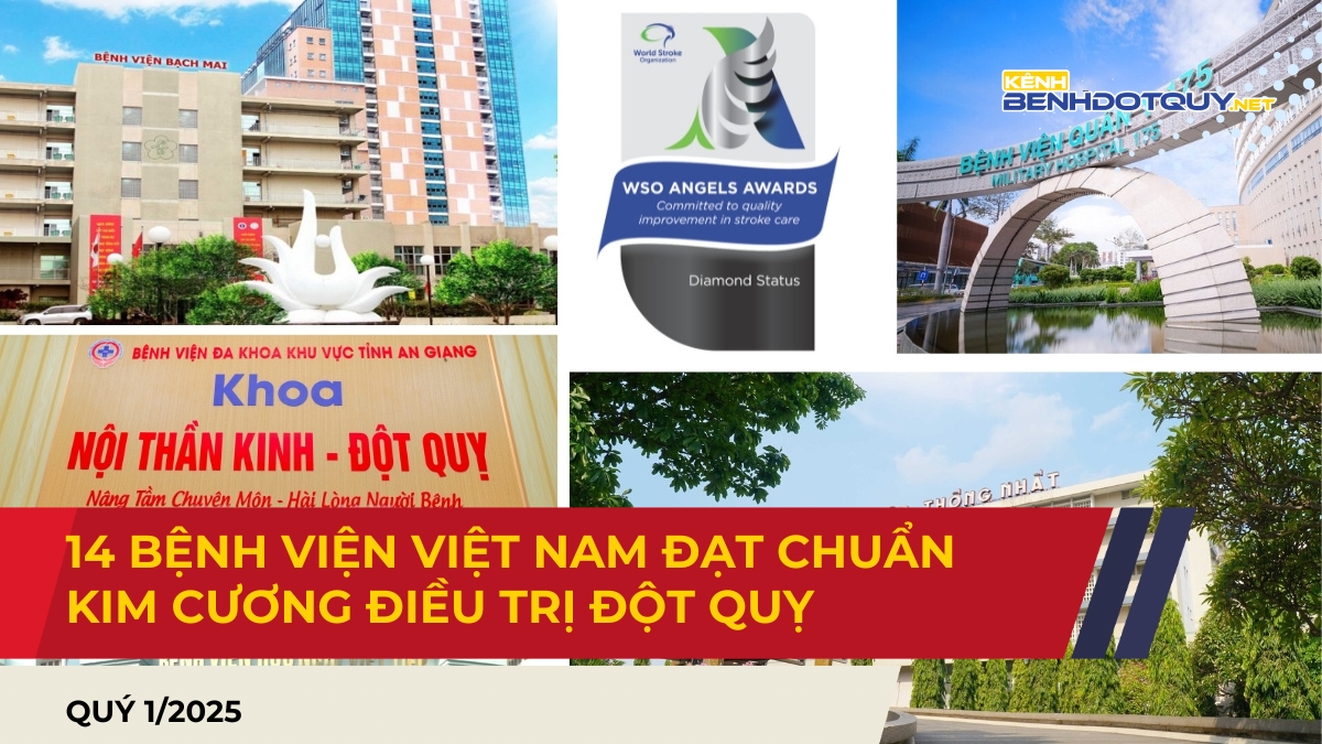 14 bệnh viện Việt Nam đạt chuẩn Kim Cương điều trị đột quỵ quý 1/2025
