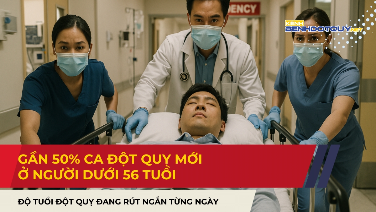 Gần 50% ca đột quỵ mới ở người dưới 56 tuổi, độ tuổi đột quỵ đang rút ngắn từng ngày