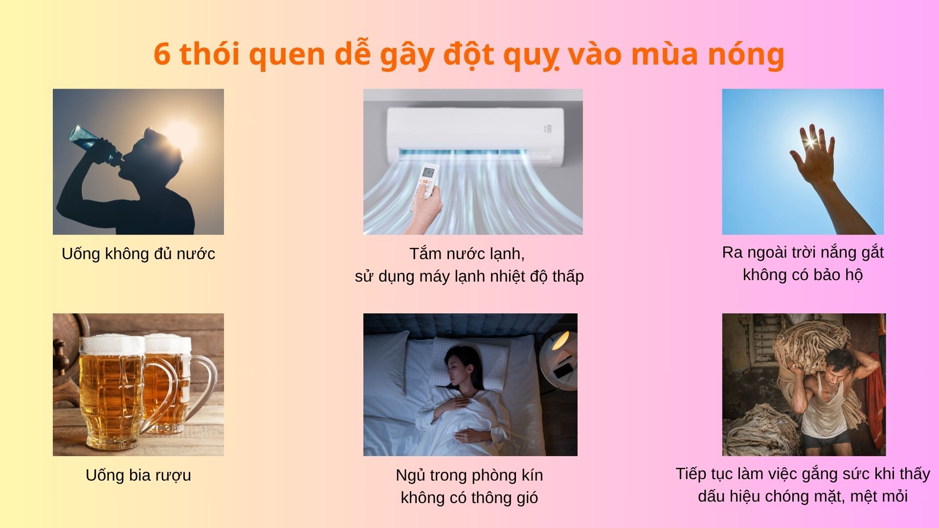 6 thói quen dễ gây đột quỵ vào mùa nóng