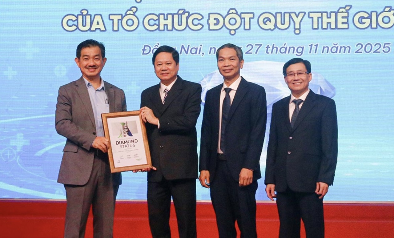 Bệnh viện Đa khoa Thống Nhất Đồng Nai đạt chứng nhận Kim cương trong điều trị đột quỵ